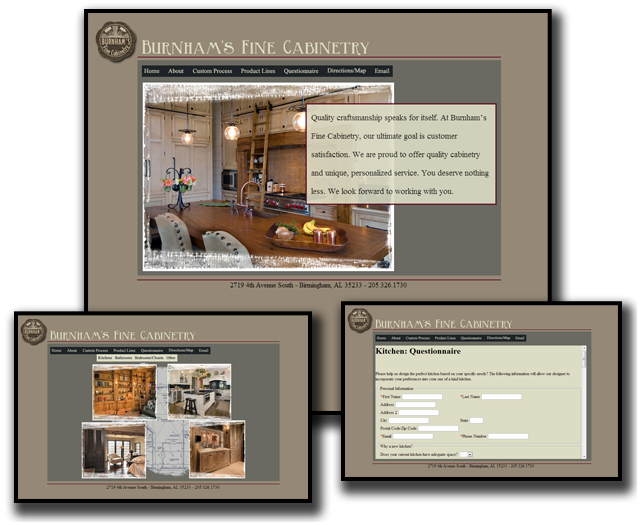 Burnham Fine Cabinetry Website