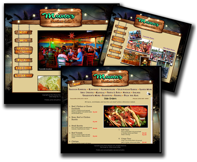 Munoz Mexican Grill Website